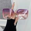 Designer Rectangle Sunglasses Women Men Trendy Brand Square Sun Glasses Female Male Big Frame Mirror Classic