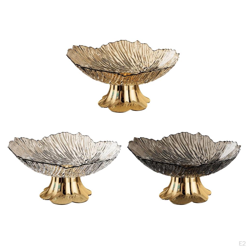 Fruit Bowl with Pedestal, Tray, Practical And Portable, Modern Centerpiece for Storing Snacks,