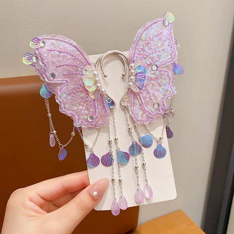 

Детские серьги-кисточки «Русалочка»: Дизайн ракушки «Сказочная бабочка» для маленьких принцесс No Size