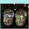 Cute Cartoon Cat Crystal Ball Children's Birthday Gift Lighted Music Box Home Desk Decoration