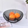 Black/Gold Mesh Fruit Snacks Basket Round Fruit Vegetable Basket Iron Art Fruit Basket Picnic