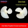 2mm Nylon Three-Blade Submerged Propeller for DIY RC Boats