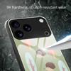 For iPhone 17 Pro Case PC TPU Tempered Glass Pattern Printing Anti Drop Phone Back Cover