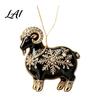 Seasonal Ornaments for Shopping Malls Black Goat Christmas Tree Hanging Ornament 2D Acrylic Festive Lightweight Holidays Pendant Decorative