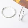 Elegant Big Circle Round Hoop Earrings Women Rhinestone Inlaid Wedding Jewelry