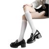 White Silk Knee Socks High Tube Jk Stockings Summer Socks Women'S Medium Tube Socks Thin Socks Spring And Autumn White Calf Stockings
