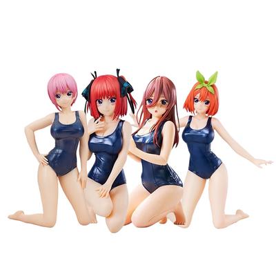 Anime Ichika Nino Miku Yotsuba Figur Stehende Pose Actionfigur Badeanzug Modell Schreibtischornament Sammlerspielzeug Geschenk 12-15cm