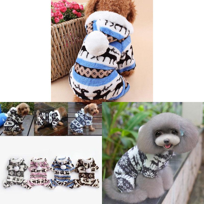 Premium Quality Warm Pet Dog And Cat Apparel Pajamas Hoodie For Winter Comfort