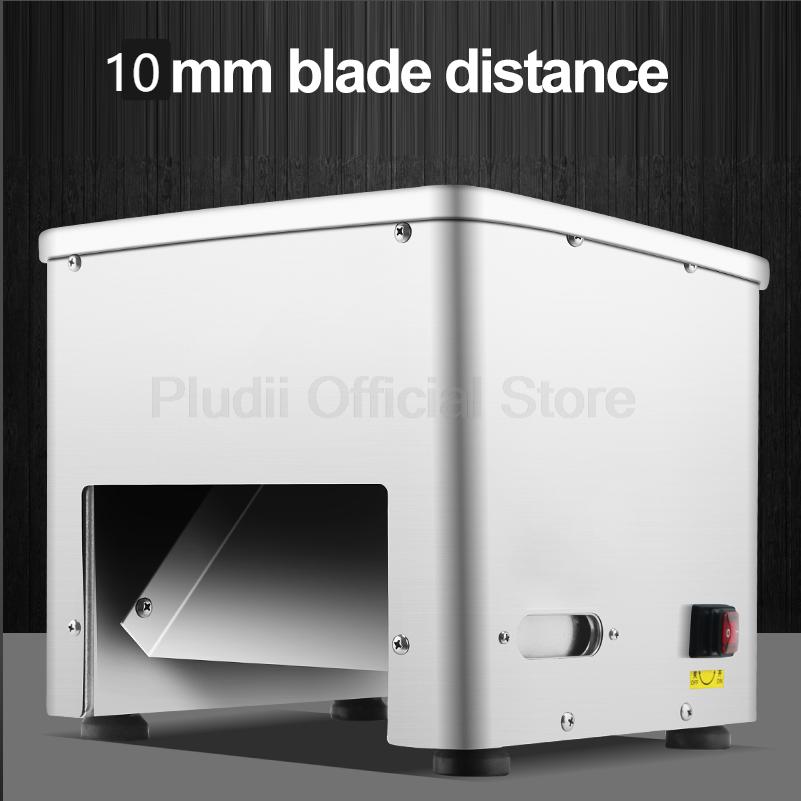 550W Commercial Meat Cutter 160KG/H Slicing Stainless Steel Automatic Slicer Dicer 2.5-10MM Thickness For Restaurant Kitchen Use