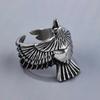 Vintage Stainless Steel Flying Eagle Ring Punk Biker Jewelry Unique Animal Rings For Men Women Fashion Gifts