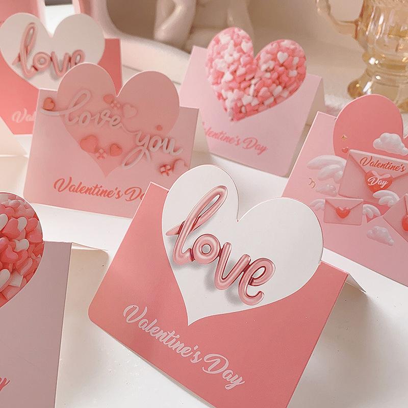 10Pcs/Set Valentines Day Love Postcard Wedding Invitation Greeting Cards Anniversary Valentines Day Gift Cards Party Supplies