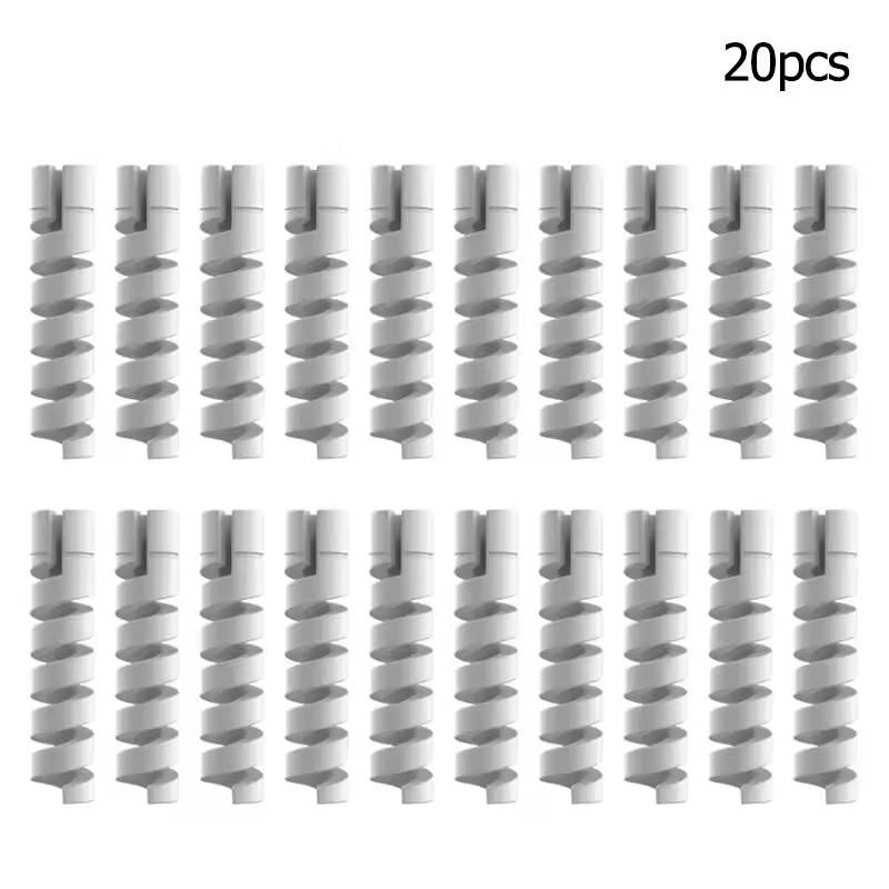 6/20pcs Cable Protector Silicone Charge Cable Spiral Winder Wire End Cord Savers Cover For Phone USB Charger Cable Accessories