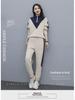 Women's Thick Velvet Korean Style Sports Suit - Warm & Slim, Long-Sleeve Sweatshirt & Harem Pants, Two-Piece Autumn/Winter Set