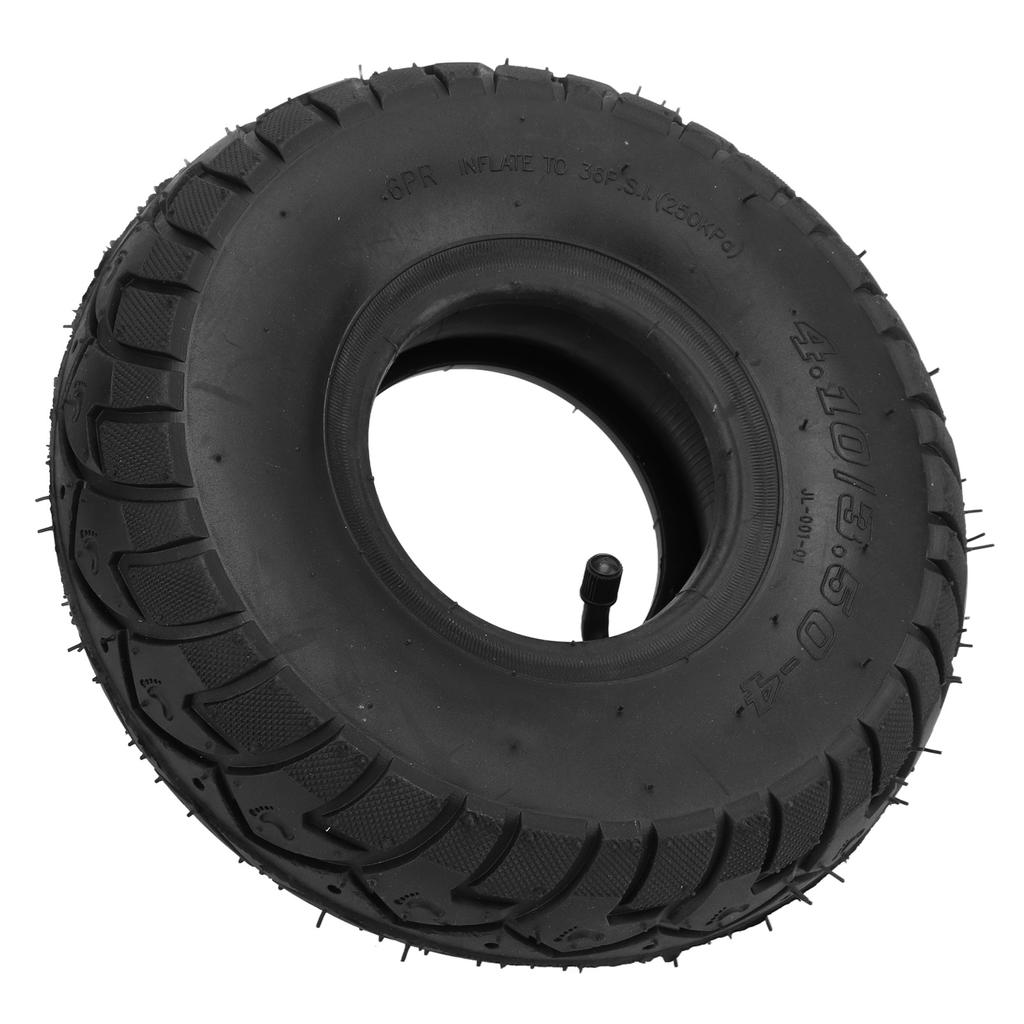 10 Inch 4.10 3.50‑4 Inner Tube Tire with Bent Valve 4.10 3.50‑4 Rubber Inner Outer Tyre Pneumatic Tire Replacement