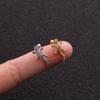 1piece Gold Color Crown Star Flower CZ Tragus Cartilage Stainless Steel Ear Stud Piercing Crystal Daith Earring