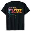 Lustig Möge die Zahnseide mit dir sein Zahnarzt Zahnmedizin Dental T-Shirts Herren Mode Lässiges T-Shirt Locker Übergroß Streetwear T-Shirt