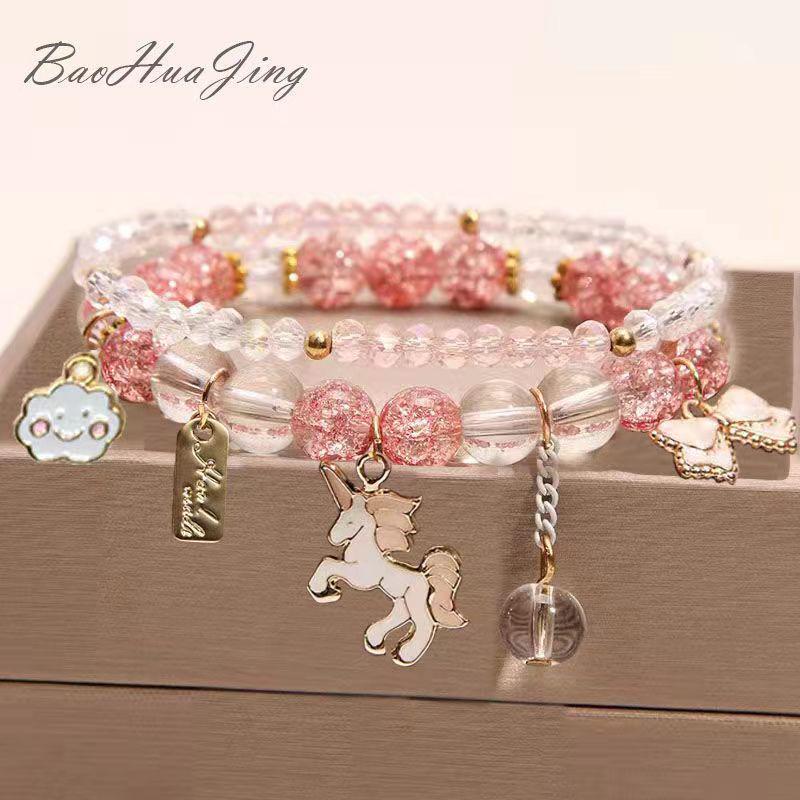 Cinnamoroll Princess Crystal Beaded Bracelet for Girls