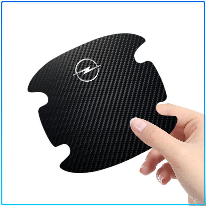 4PCS Carbon Fiber Car Door Handle Protection 3D Sticker Accessories For Opel Astra C G H Insignia J K Zafira B Corsa Vectra C Corsa C