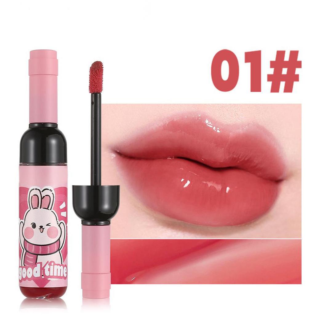 1Pc Women Girls Lip Gloss Lipstick Moisturizing Nourishing Hydrating Non Sticky Long Lasting Wear Lightweight Smooth Makeup Beauty Cosmetic Accessory