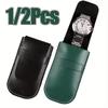 1/2Pcs PU Watch Organizer Bag Dust Watch Bag Simple Flip Cover Thickened Leather Anti-scratch Watch Placement Bag NEW