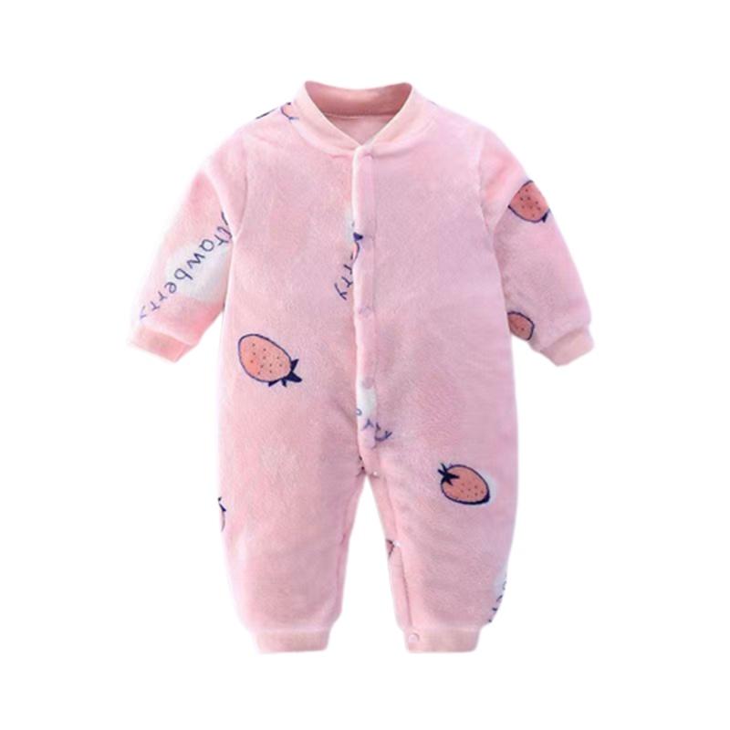 Warm Flannel Newborn Infant Romper Jumpsuit Cute And Cozy Baby Clothes Outfit