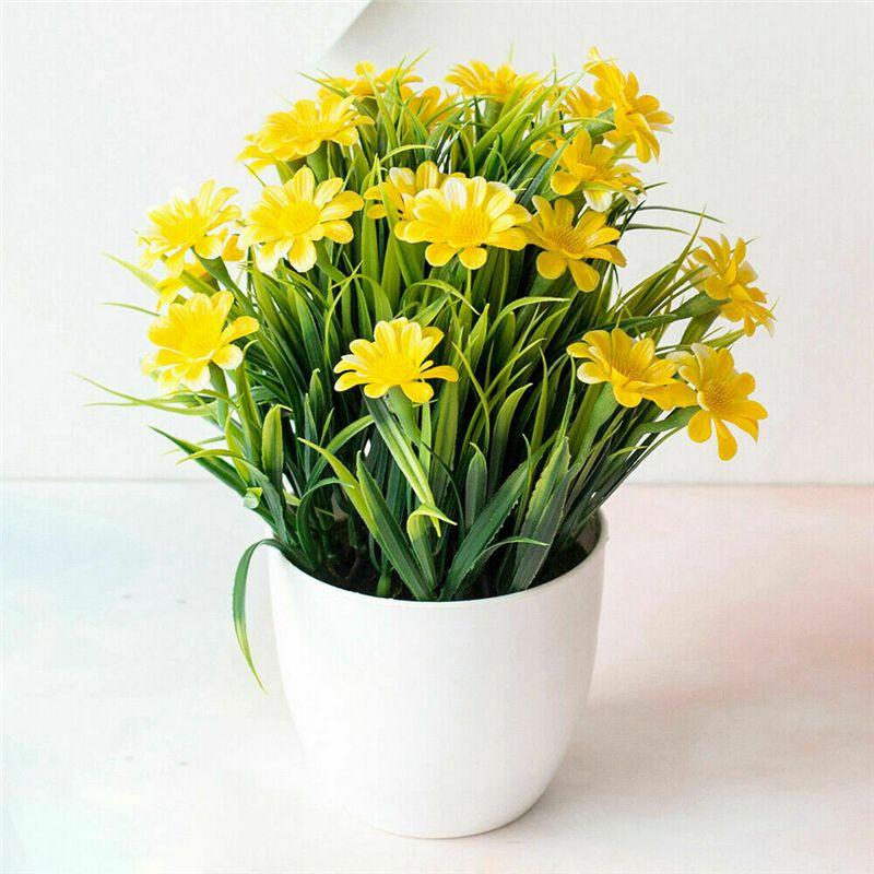 Fake Outdoorindoor Flower With Pot False Plants Artificial Garden Home Decor