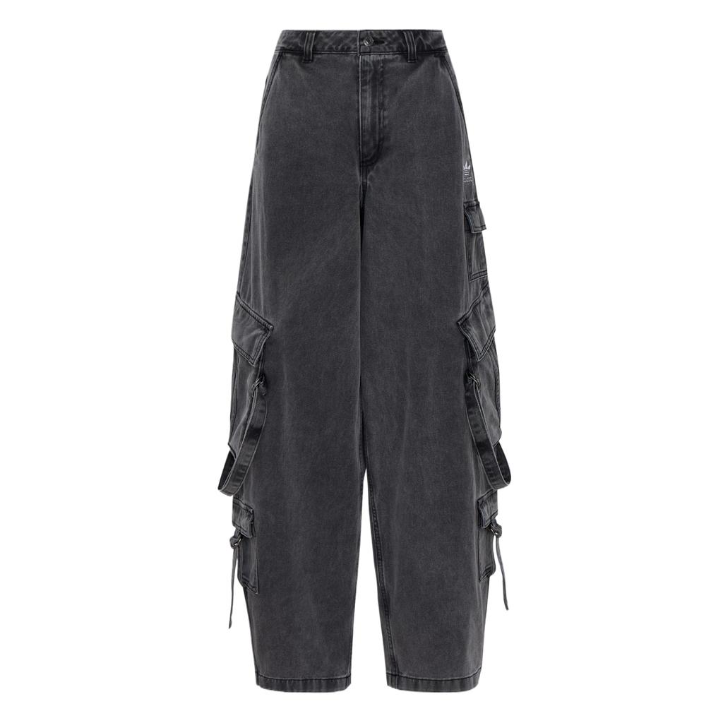 adidas Originals Multi-Pocket Trousers Solid Color Comfortable Soft Loose Casual Pants Women Bottoms KU9535