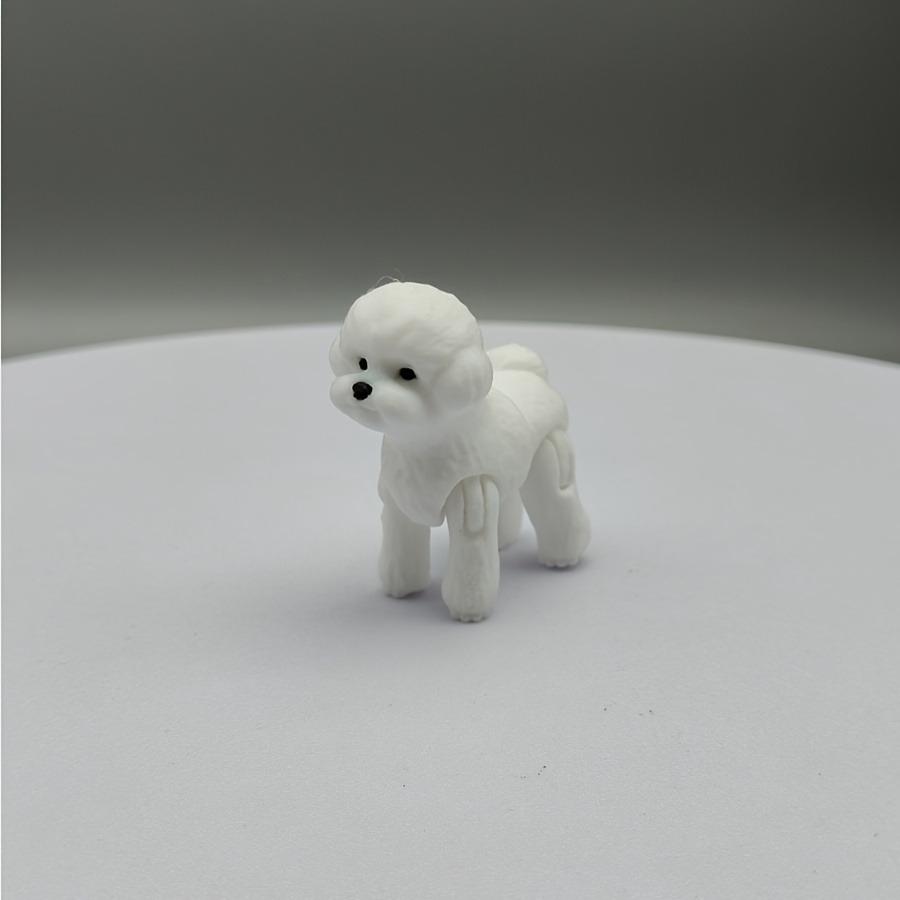 

3D printed poodle statue, plastic dog decoration for events, holiday home kitchen decoration, Christmas and Halloween білий
