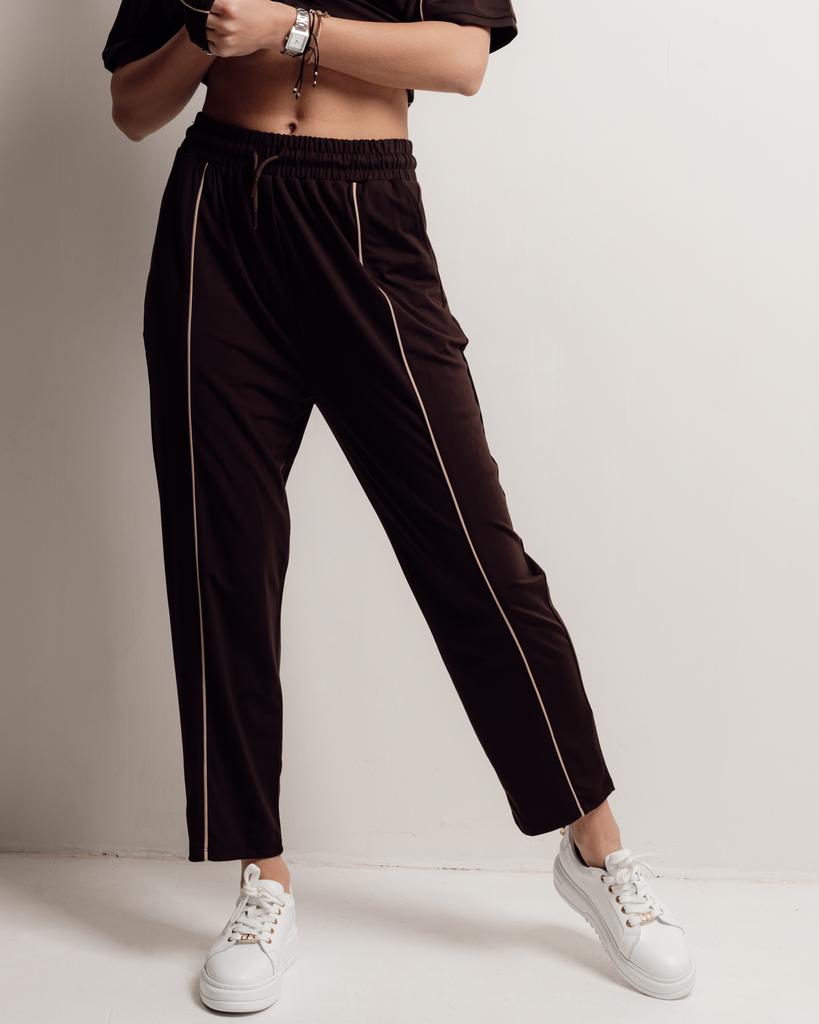 Women's Suit Butella 16544 M Chocolate (T-shirt, Pants)