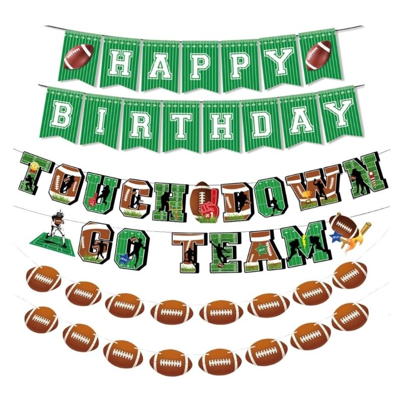 Complete Sports Themed Accessories With 20 Plates 20 Napkins Table Cover Sign Balloons And More For Exciting Gatherings