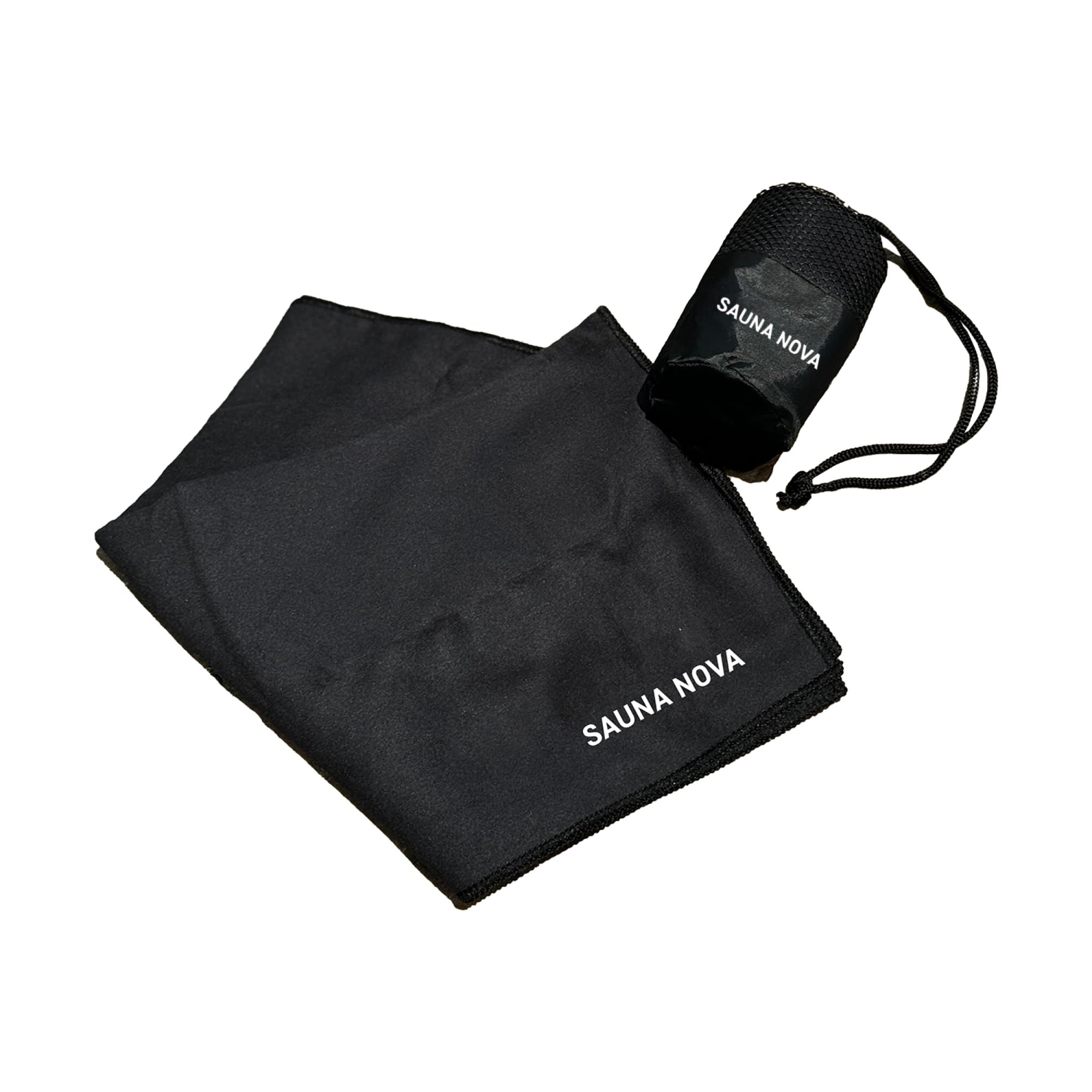 

S SaunaNova for Men and Portable Sauna Goods [Sauna Towel] Washable, Quick-Drying, Water-Repellent, Foldable, Compact, Women, (Black) чёрный