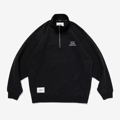Suéter de punto WTAPS 24AW con media cremallera bordado