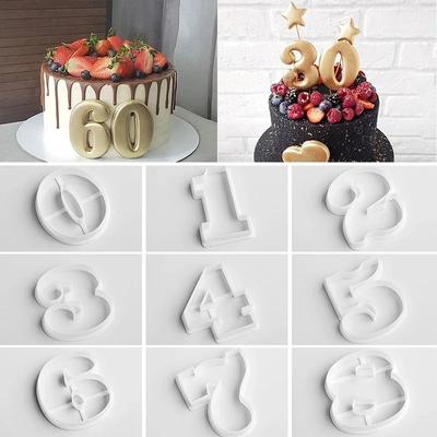 Number 0 To 8 Cute Cookie Cutter Fondant Frosted Cookie Cutting Die Cake Decorating Baking Tools Cake Biscuit Mold