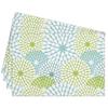 Cotton Linen Waterproof Placemats Set of 4, Daisy Floral Dining Mat Table Mats Decor