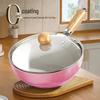 Wutuo Mini Flat-Bottom Iron Stir-Fry Pan with Lid, 24cm