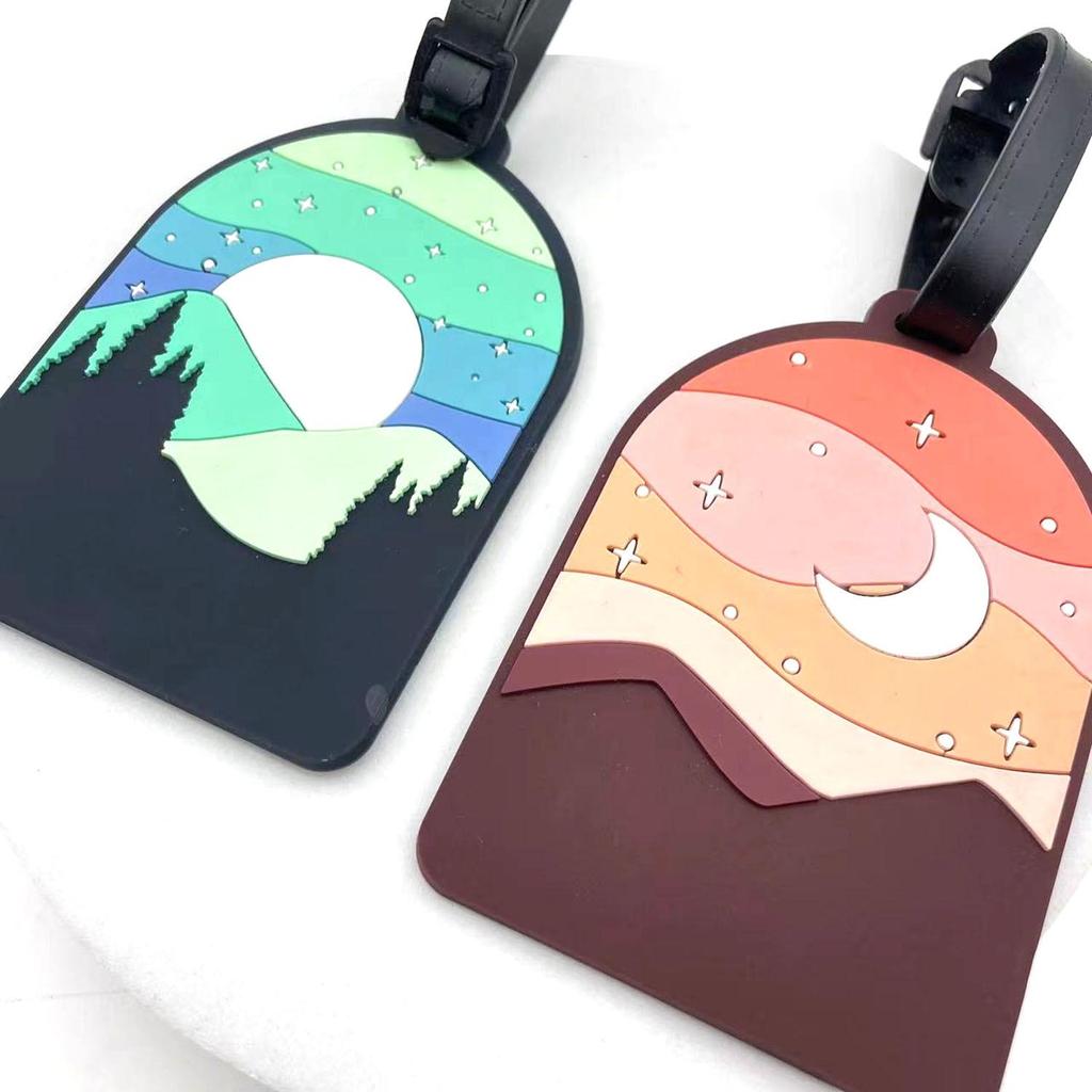 Shan Hai Luggage Tag: Anti-Lost Boarding Pass, Soft PVC Rubber Bag Tag for Travel Essentials