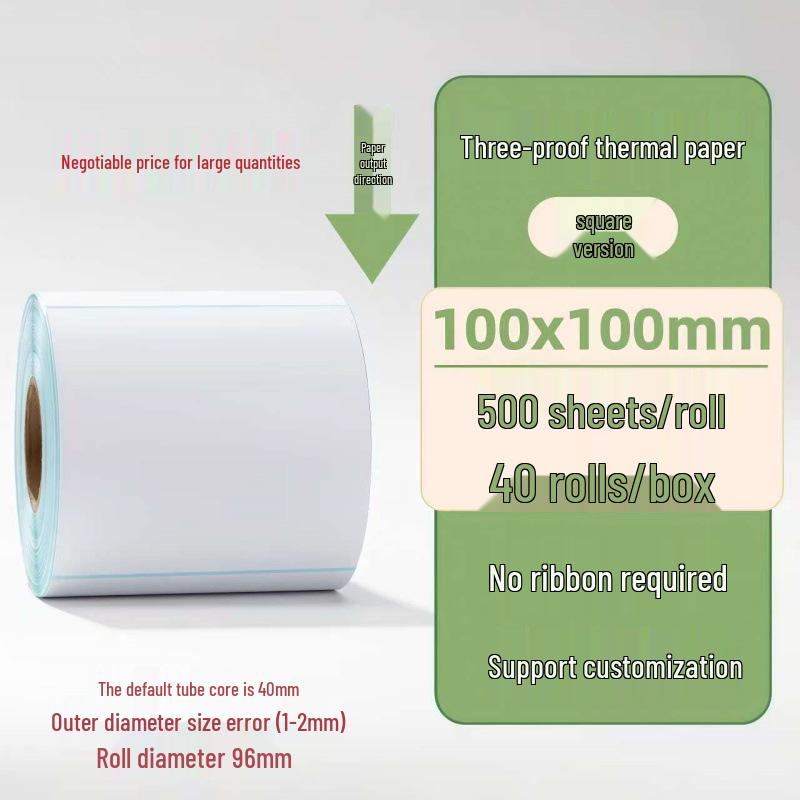 Samoprzylepne etykiety termiczne na kody kreskowe 100×150 mm - Trwałe i wodoodporne do logistyki