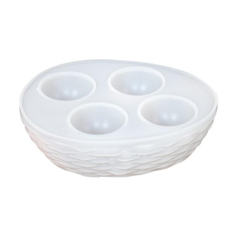 Four-Compartment Woven Egg Tray Mold Heat Resistant Non-Stick Aromatherapy Egg Mold Lightweight Handmade Cement Mold Egg Storage белый 870₽