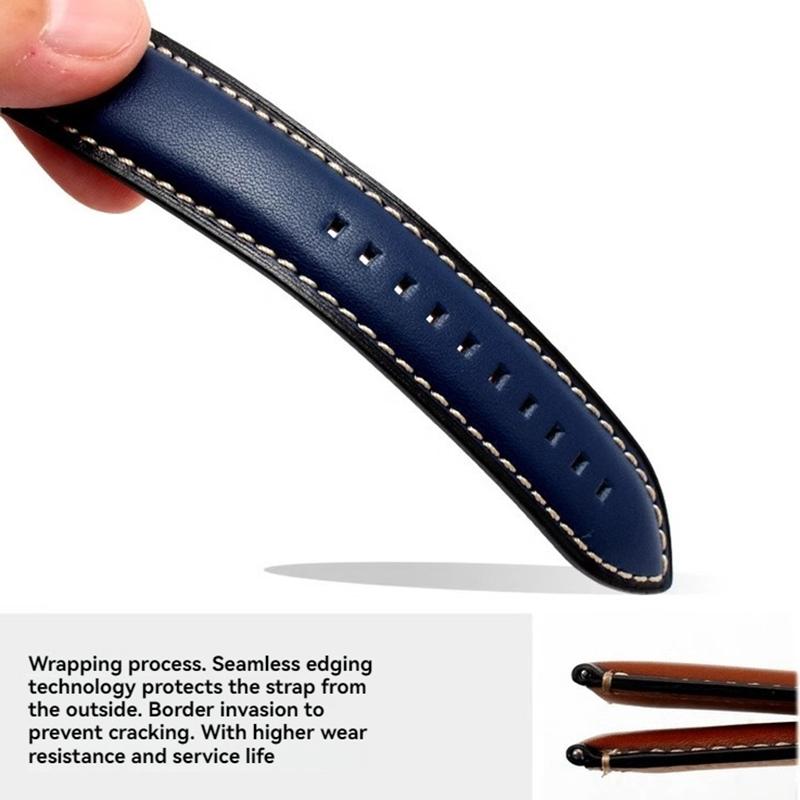 For Fossil Cowhide Leather Strap Men Black Blue Wristband Q Smart FTW1114 ME3110 FS5436 Quick Release Watchband 20mm 22mm 24mm