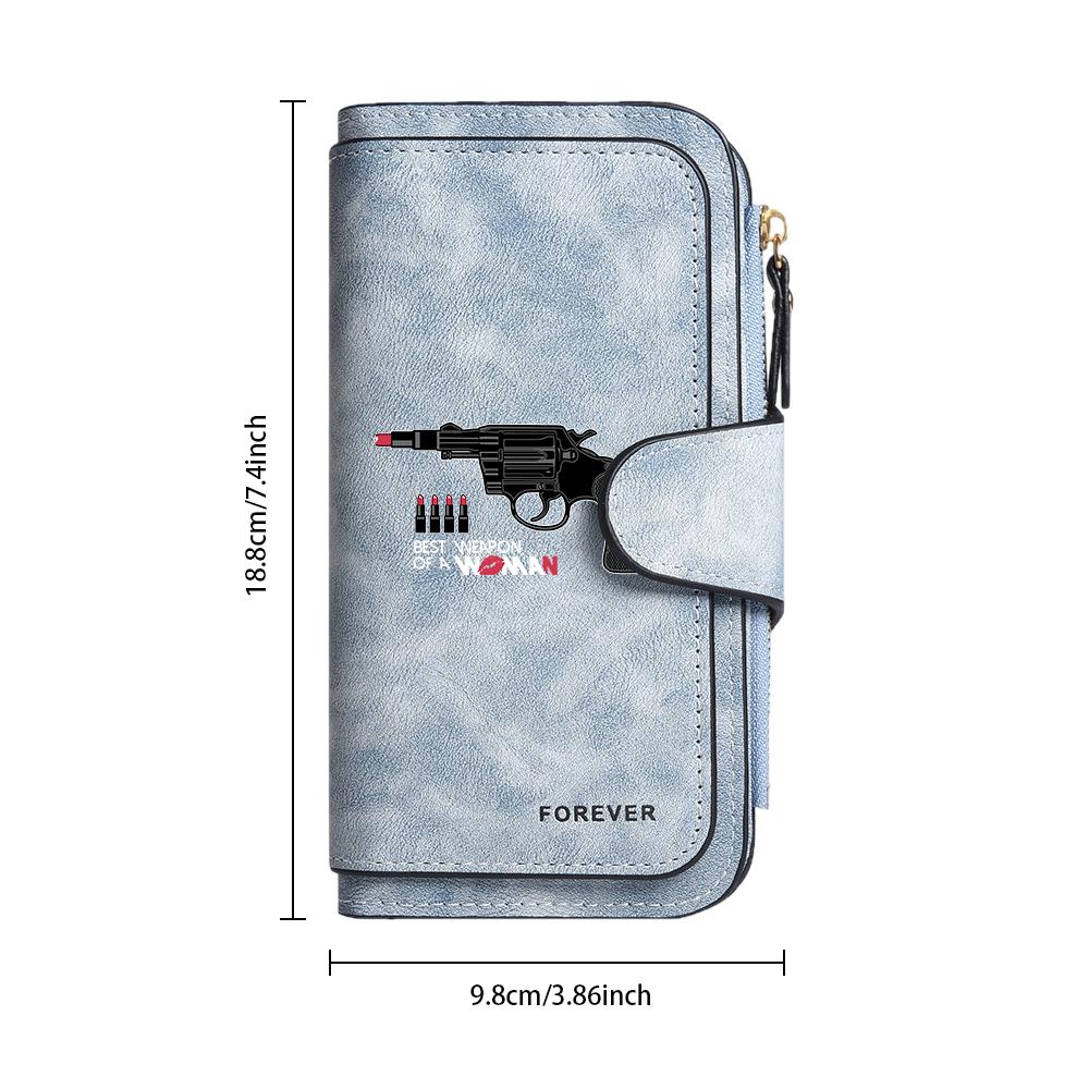 Women's Fashion Long Wallet Printed Purse Multi Card Slot Casual Clutch Portable Daily Wallet