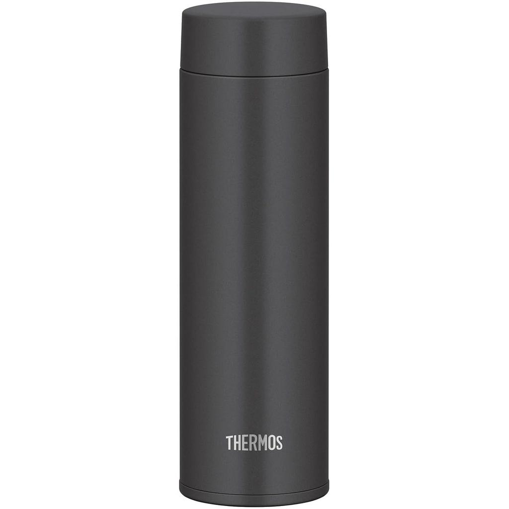 Sento Packing IntegratedDishwasher Safe Thermos Vacuum Insulated Travel Mug 480ml Smoke Black Easy Clean All Parts Dishwasher Stainless Bottle Compact