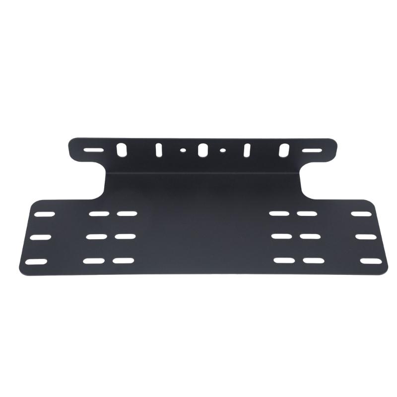 Carbon Steel Front Number Plate Bracket with Slotted Mounting Holes for Front-End License Plate and LED Light Bar