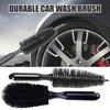 Car Tire Cleaning Brush Angled Spoke Brush Round Wheel Brush for Rim Wheel Cleaning Soft Bristles Non-Scratch Ergonomic Handle Automotive Cleaning