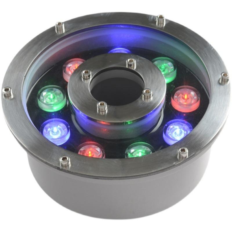 Underwater LED Fountain Light: Colorful, Waterproof, Ring-Shaped Spotlight for Pool or Fish Pond (12V/24V)