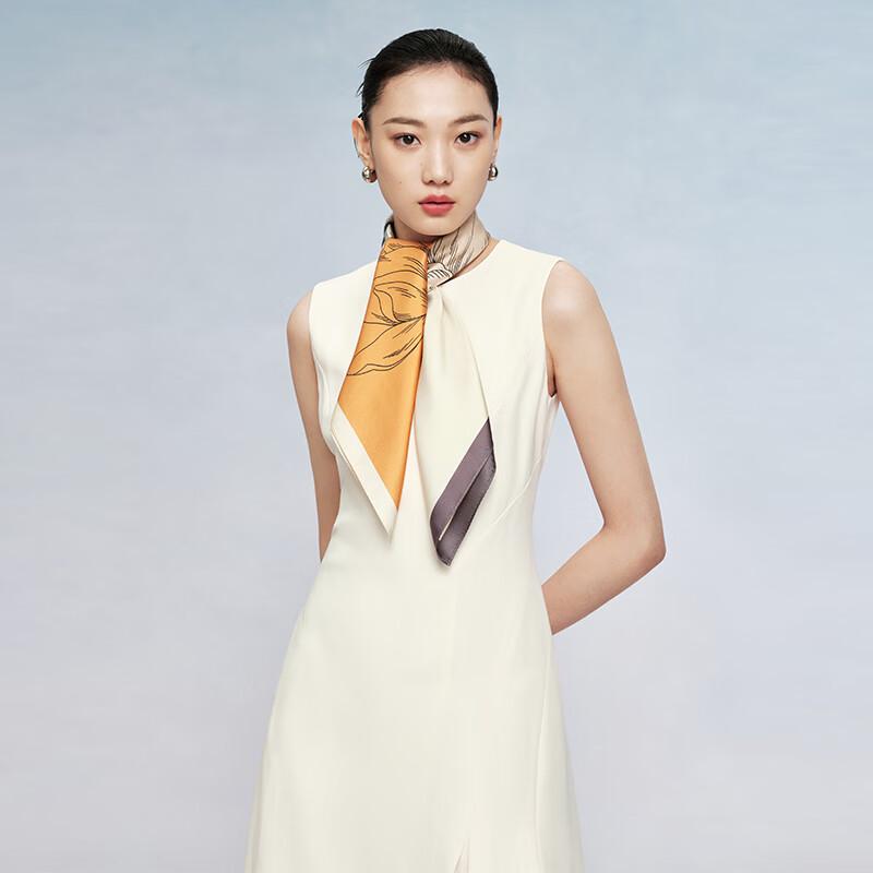 Wanshili 100% Mulberry Silk Square Scarf - Magnolia Ode 75cm