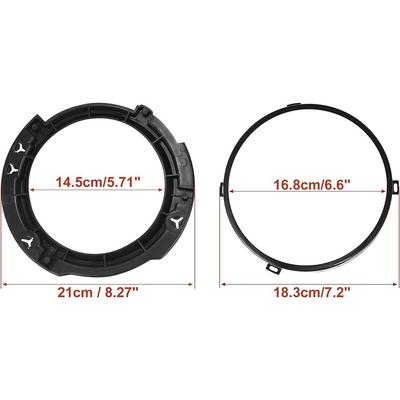 7 İnç Yuvarlak Far Montaj Halkası Tutma Braketi Far Metal Halkaları ile Jeep Wrangler JK 07-17 İçin LED Farlar İçin