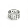 Adjustable Copper Ring With Chinese Character Design Vintage Unisex Statement Jewelry Minimalist Retro Style