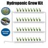 220v 63mm 36 Plant Sites 8W PVC 4 Pipes Wall-mounted Hydroponic Nursery Pots Rack Growing Kit Water Pump Tube Set White Garden Tools