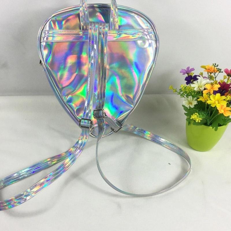 Triangle 3D Alien ET Head Face Designed Message Bag Shoulder Bag Laser Backpack