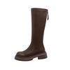 Long Boots Women's New Women's Autumn and Winter Heightening Zipper Versatile Thick-soled Thin Boots High Boots But Knee Women's Boots